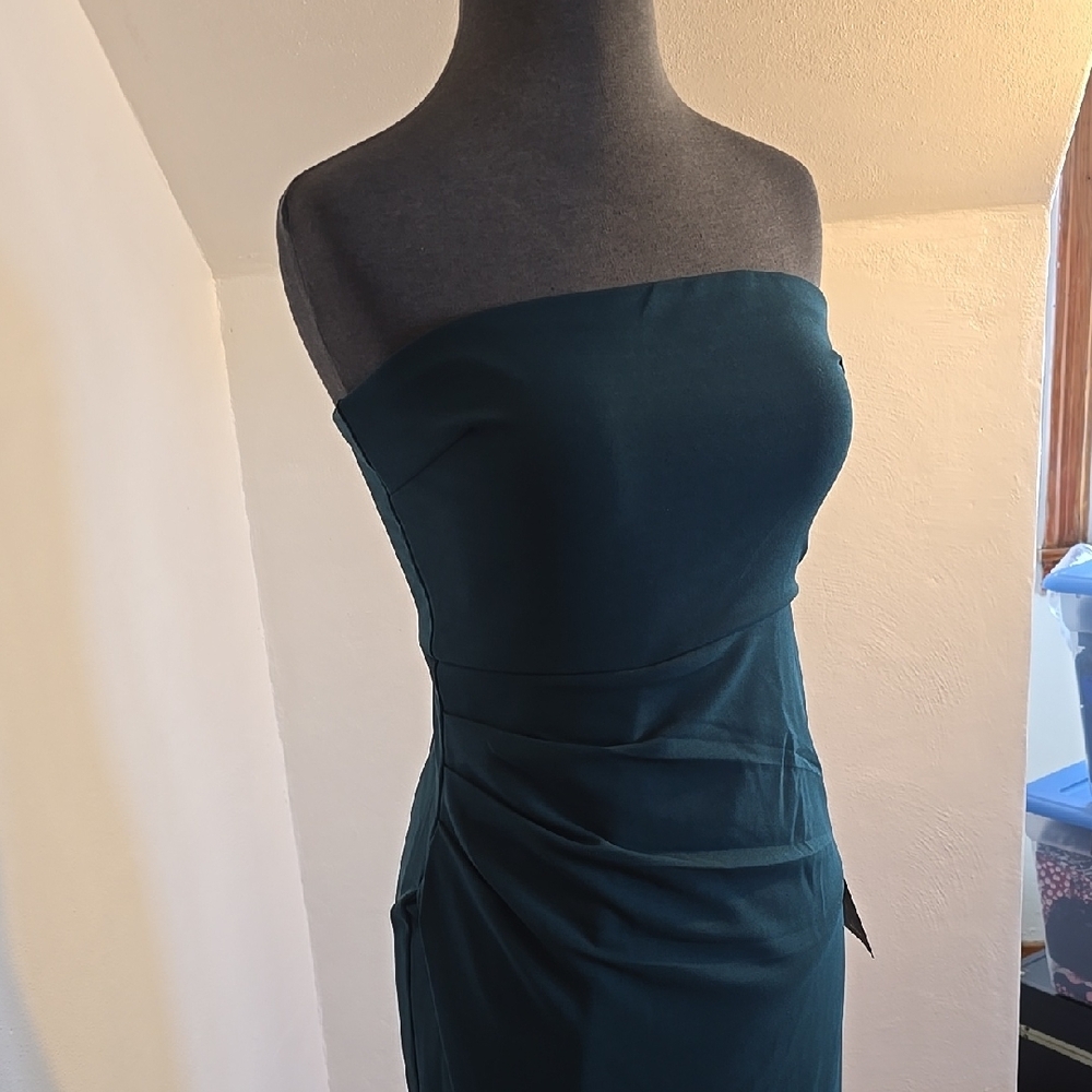 Lulu's Green Strapless Dress